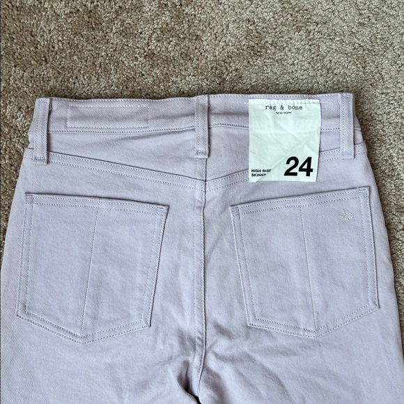 NWT Rag & Bone Peach/Lilac  High Rise Skinny Jeans - Picture 7 of 12